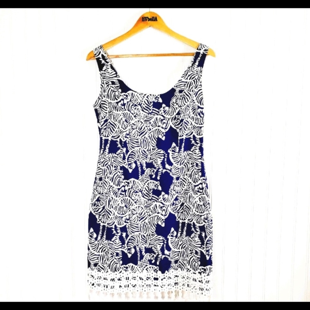 LILLY PULITZER I HEARD YOU NAVY THOMPSON DRESS